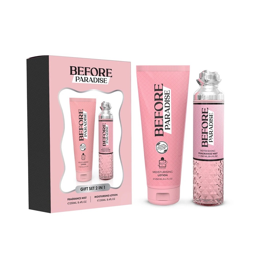 Before Paradise 2-in-1 Gift Set Cologne & Cream Fragrance Body Care